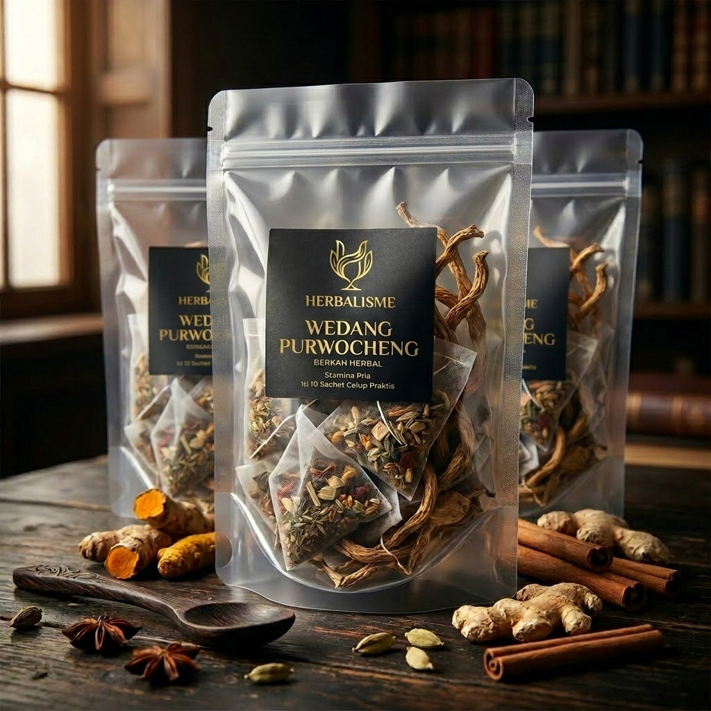 Wedang Rempah Akar Purwaceng - isi 10 sachet dari akar purwaceng asli