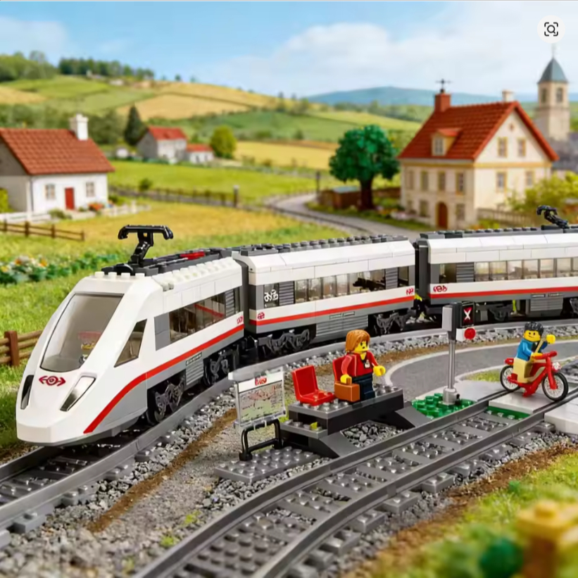 Miniatur Kereta Api Kayu Sidoarjo CC203+Gerbong