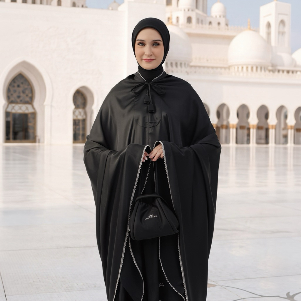 Mandjha Adara Black Mukena by Ivan Gunawan