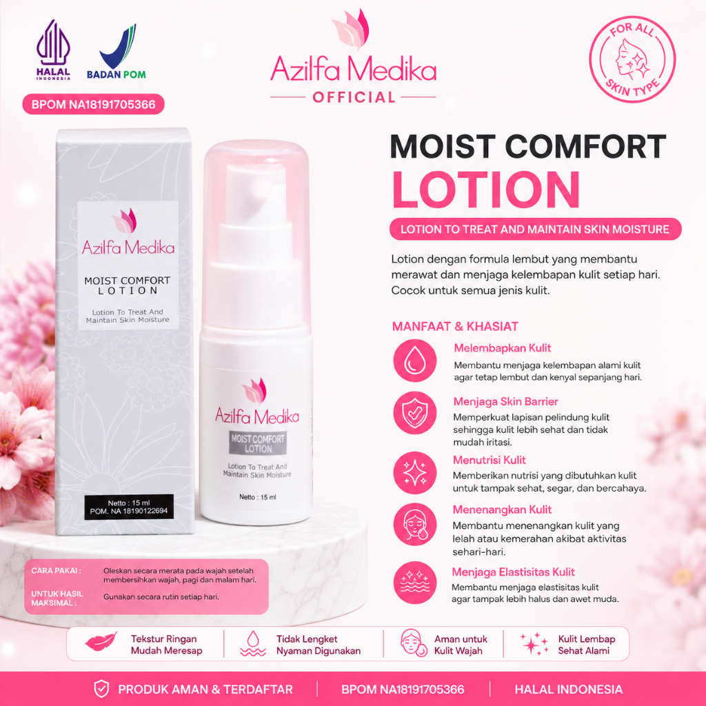 Azilfa Serum FC Lotion BPOM Melembapkan intens menenangkan kulit sensitif mengurangi kemerahan dan i