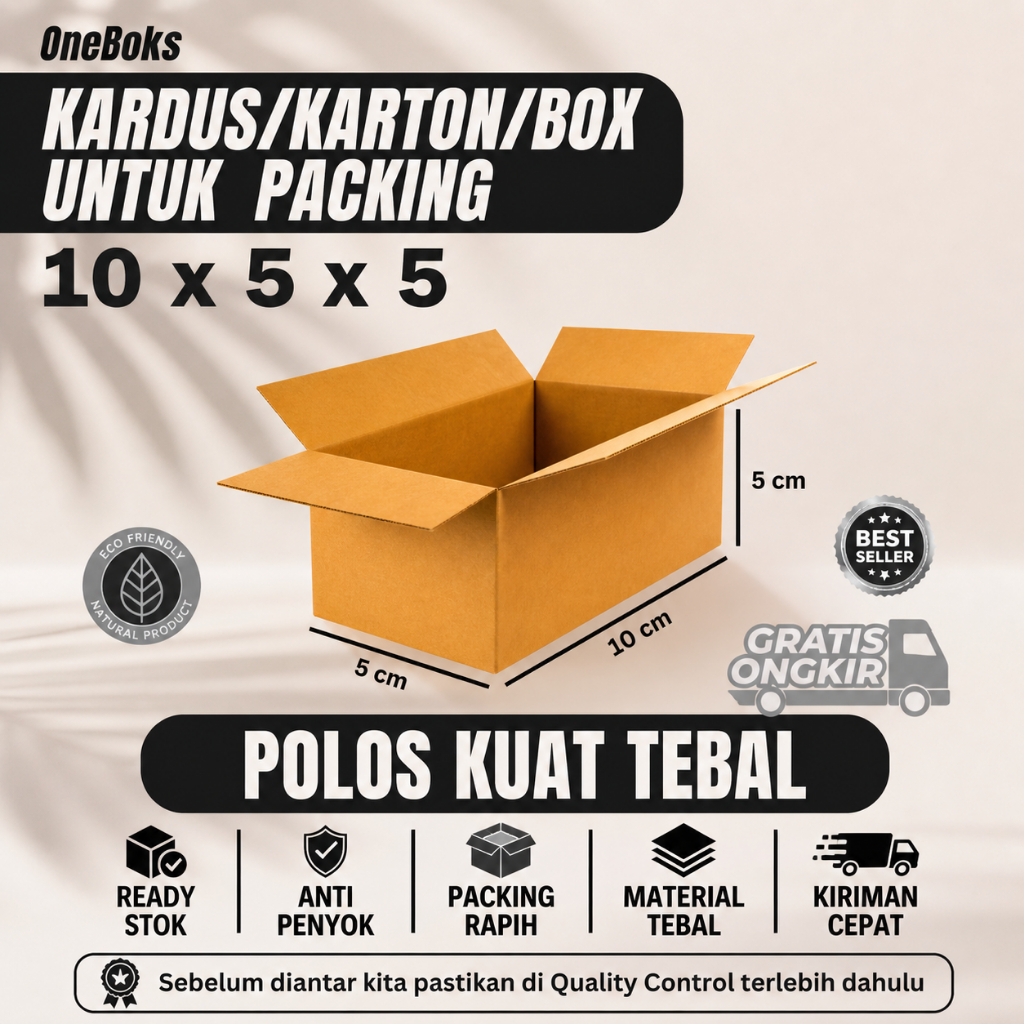 Kardus Box 10x5x5 cm Murah | Dus Packing Kecil Tebal Olshop Ready