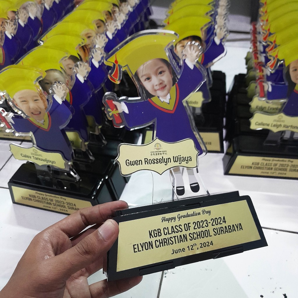 [ PREMIUM ] PLAKAT AKRILIK WISUDA TK GRADUATION CUSTOM FOTO ANAK