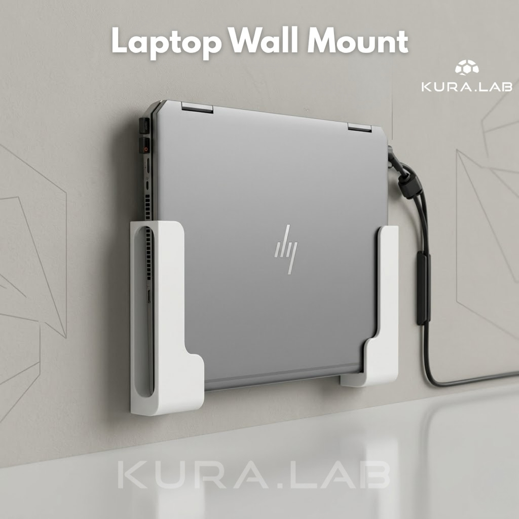 Laptop Wall Mount KURA.LAB | Holder Laptop Dinding | Rak Laptop Minimalis
