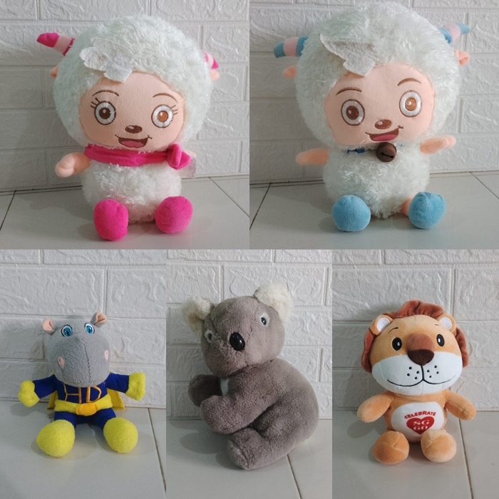 Preloved Boneka Plush Doll Kudanil Koala Singa Domba Murah