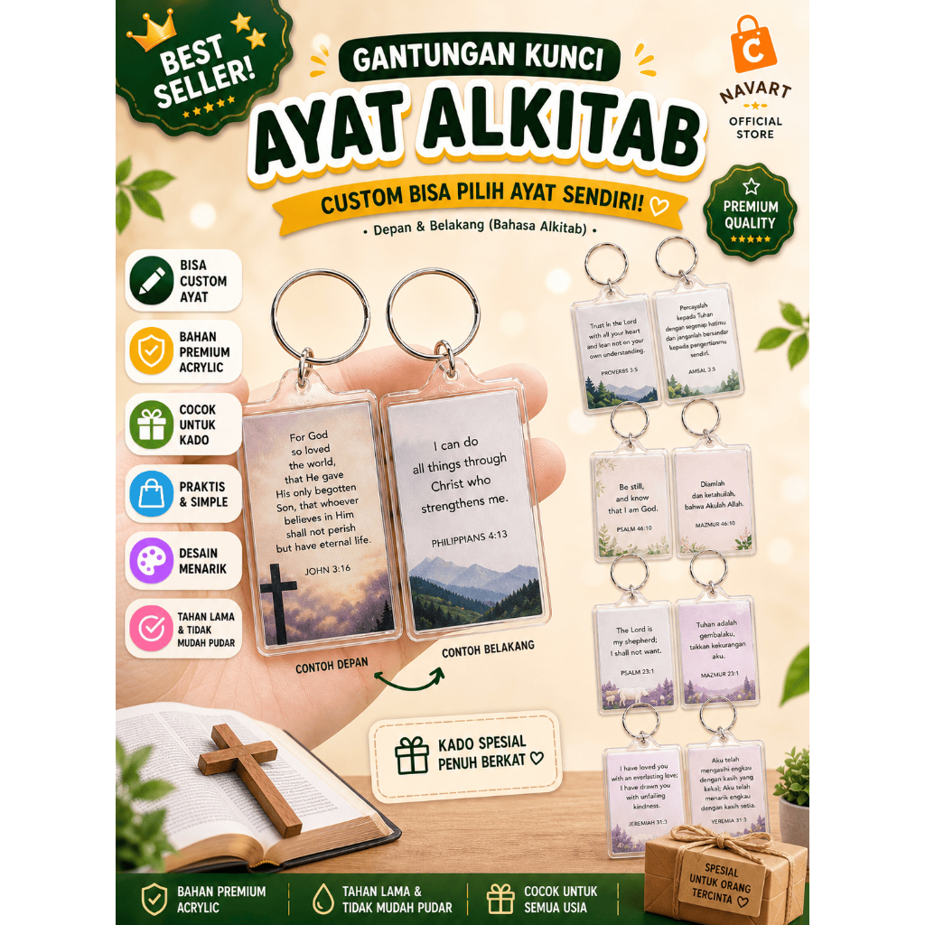Firman Kecil – Gantungan Kunci Ayat Alkitab Akrilik