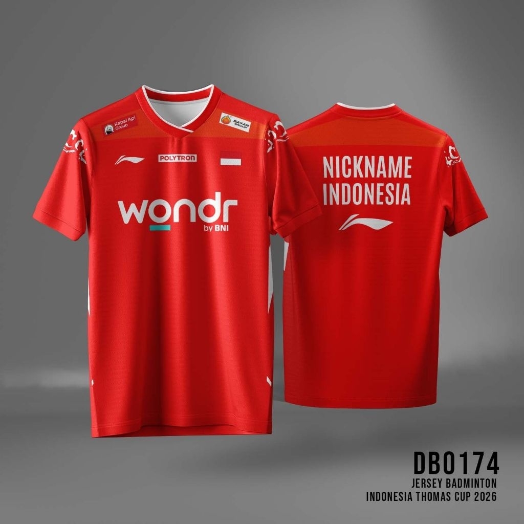 Jersey Tim Indonesia Thomas Cup 2026 Bulutangkis Custom Fullprint