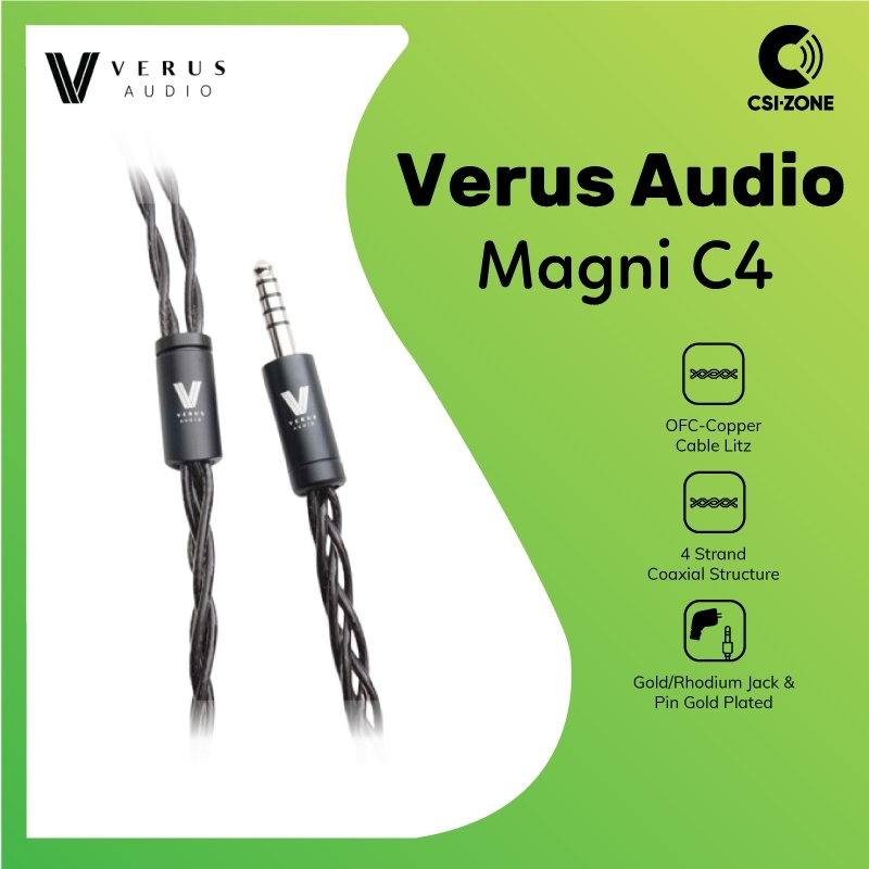 Verus Audio Magni C4 OFC Copper Coaxial Cable Replacement For Earphone