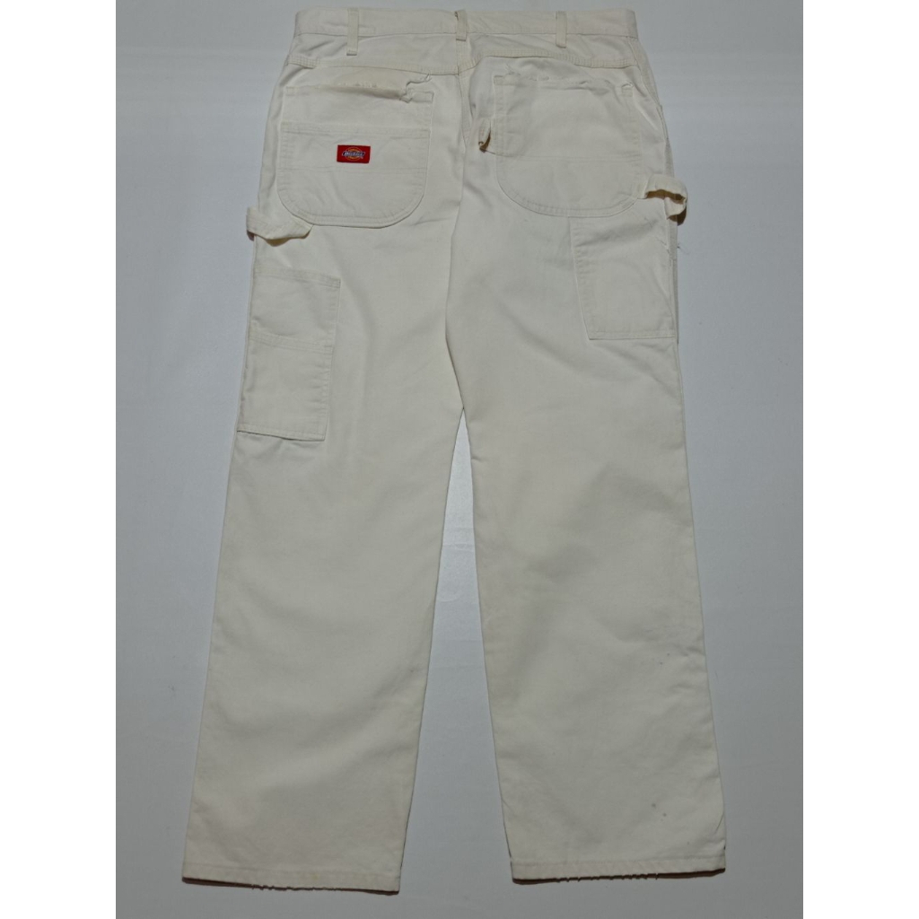 Celana Dickies Carpenter Painter Pants Relaxed Fit Warna Putih Size 33×30 Second Brand Dickies