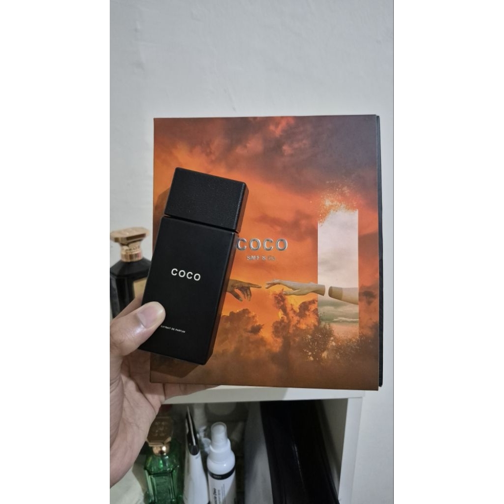 botol kosong dan box coco saff n co saff&co saff & co