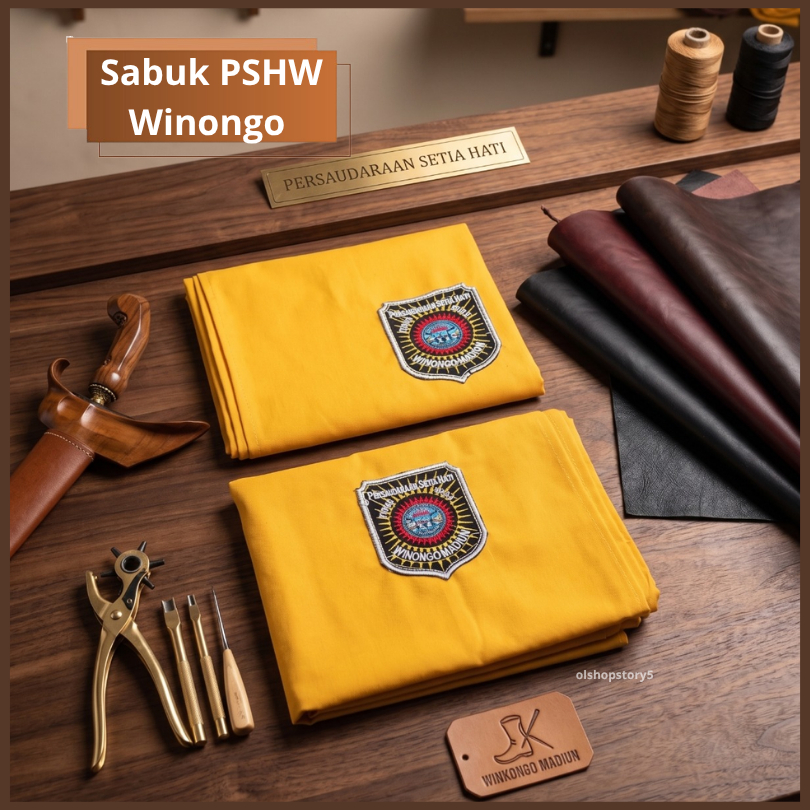 Sabuk Kuning PSHW Winongo Madiun - Bahan Premium Bordir Komputer