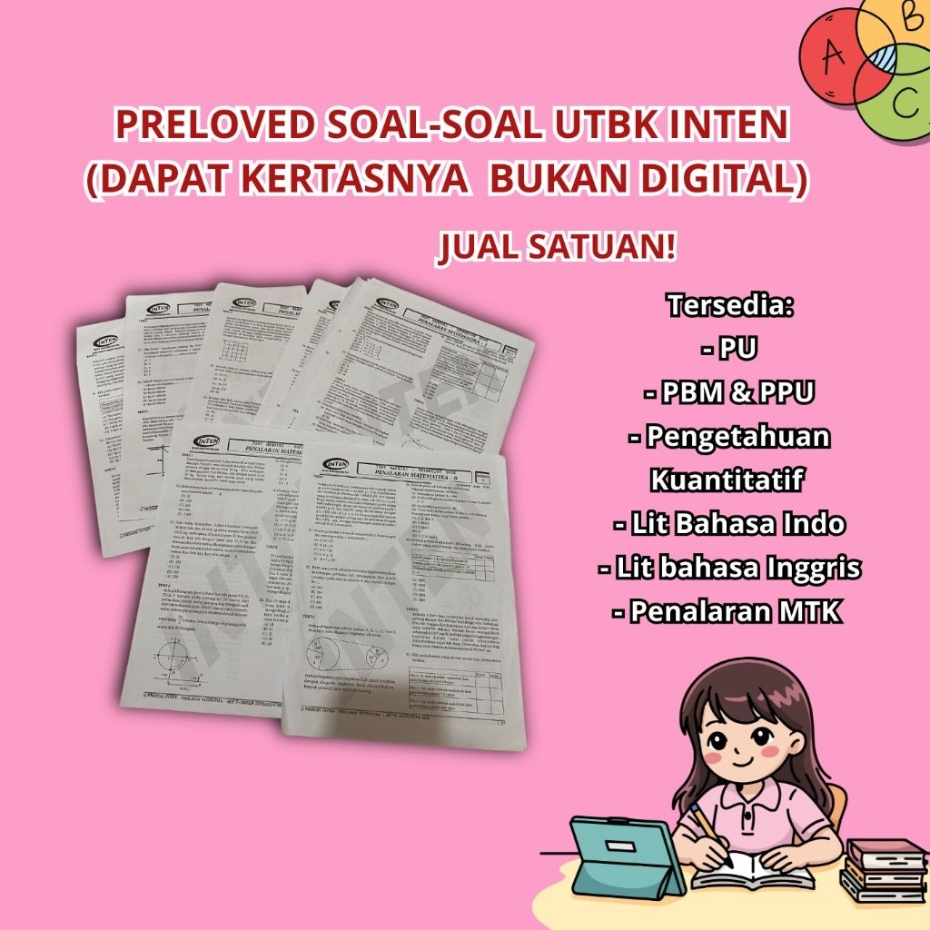[SATUAN] PRELOVED SOAL-SOAL UTBK INTEN (DAPAT KERTASNYA BUKAN DIGITAL)