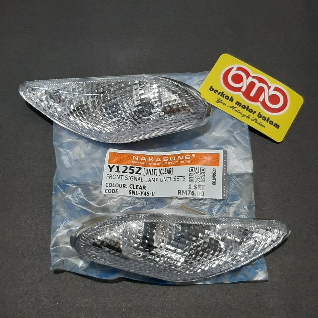 Yamaha 125 Z ZR lampu sein depan clear mika bening seperti original