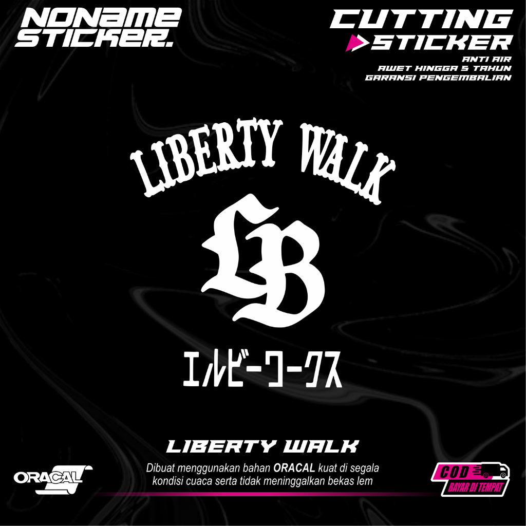 Stiker Cutting LB Liberty Walk / Sticker LB Liberty Walk Cutting Anti Air