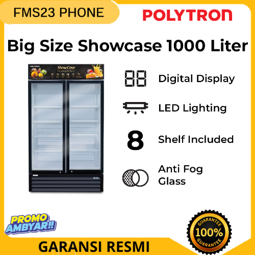 POLYTRON Showcase 1000 Liter - SCN 1020 GARANSI RESMI POLYTRON FREE PENGIRIMAN BANDAR LAMPUNG