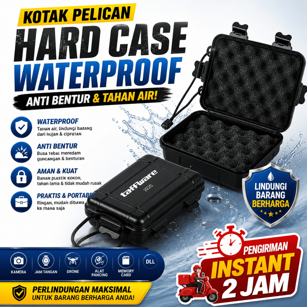 Kotak Pelican Hard Case Waterproof Anti Bentur Storage Box Busa Safety Case