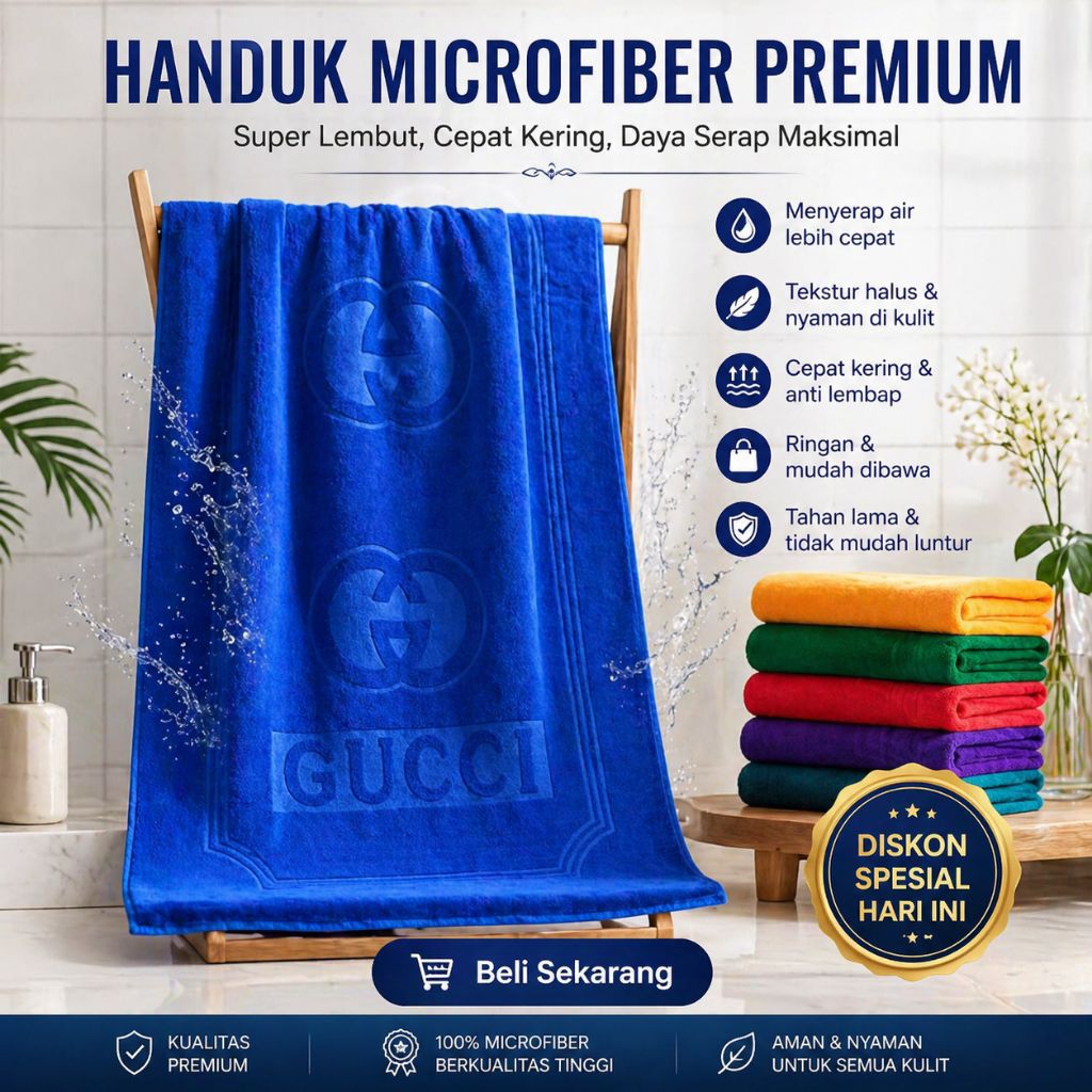 HANDUK GUCCI JUMBO POLOS MICROFIBER