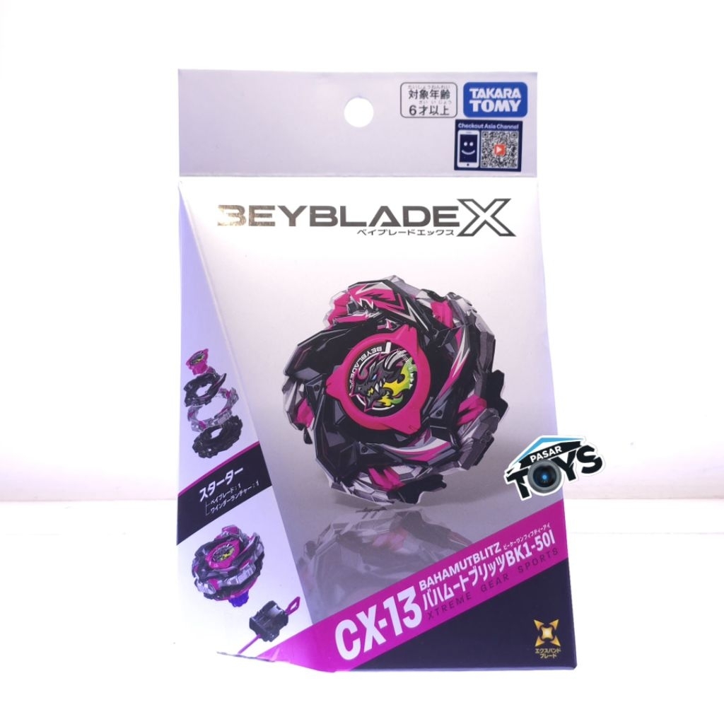 Beyblade X Starter Bahamut Blitz BK1-50I CX-13 BeybladeX Takara Tomy