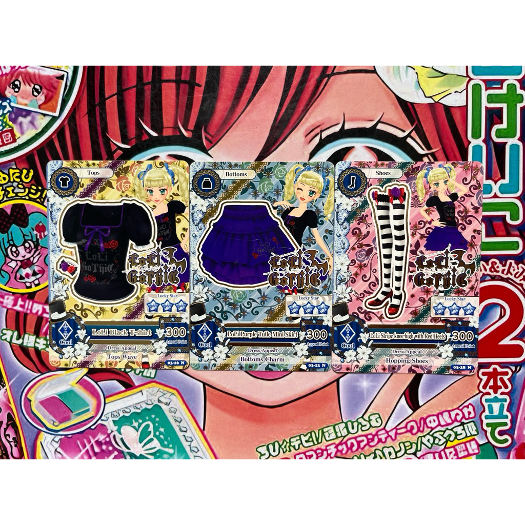 Kartu Aikatsu Yurika Todo Loli Gothic Normal Card Set Loli Purple Black Stripe Coord Seri 3 Season 1