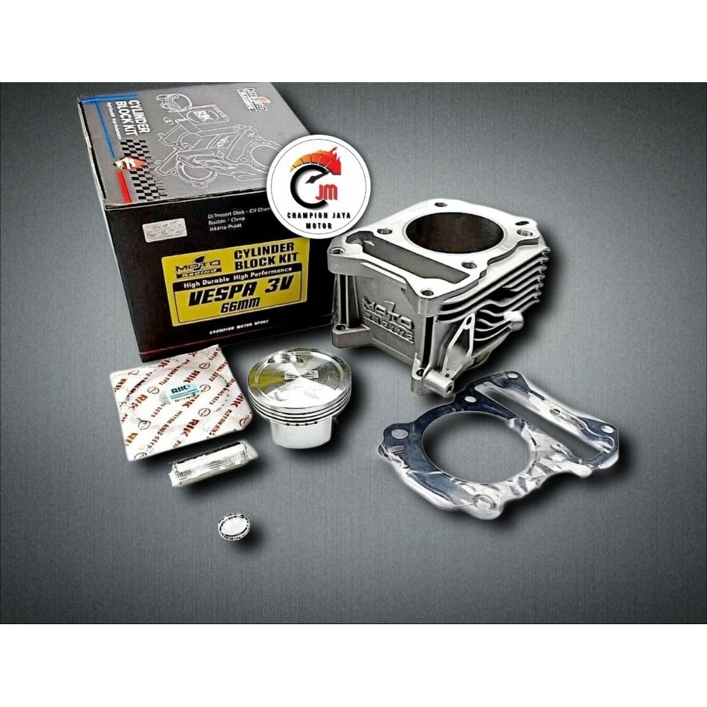 BLOK SEHER BORE UP MOTO1 RACING VESPA MATIC V3 66MM BLOK SEHER VESPA MATIC 3V ORIGINAL MOTO 1 RACING