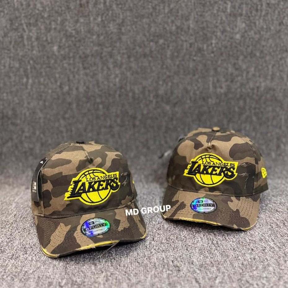 Topi Import Unisex Camo Brown Bordir LAKERS Full Tag 8FORTY High Quality COD