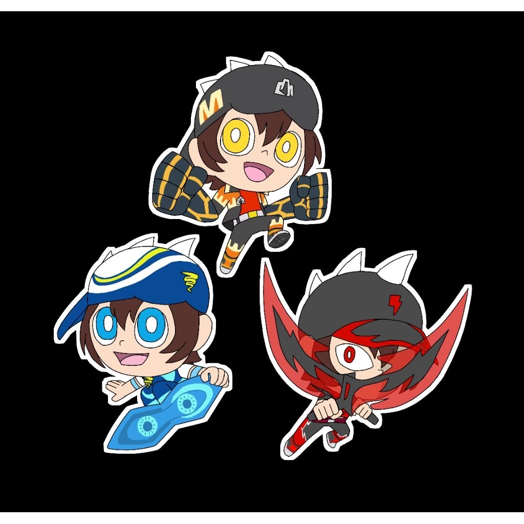 Boboiboy Ori Trio Sticker || Boboiboy Fanmerch