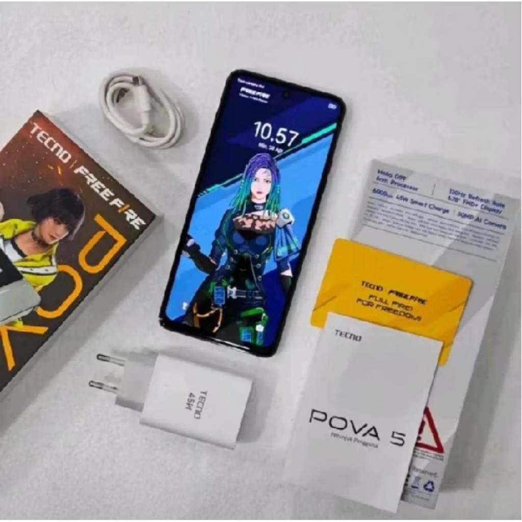 Tecno Pova 5, nominus Ram 8/256 GB second bekas