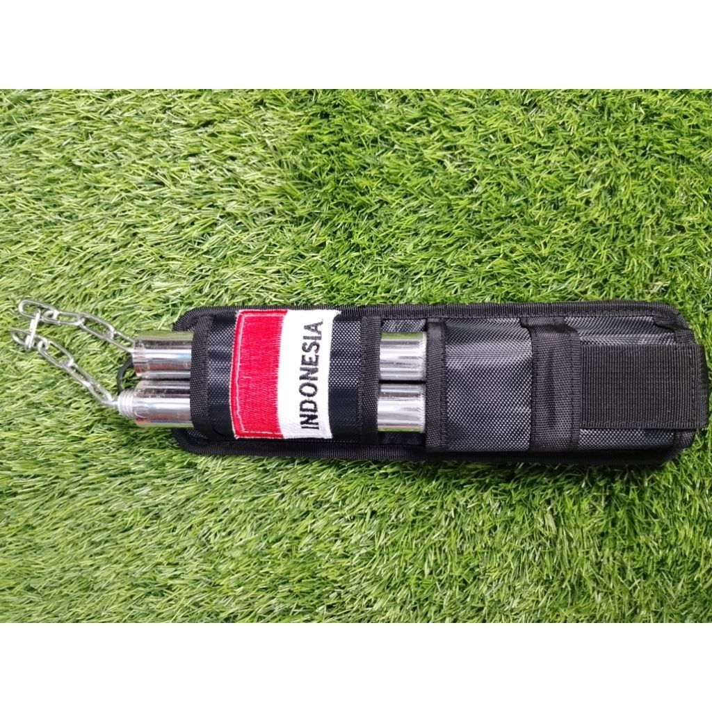 Double Stick Nunchaku Stainless dan Sarung