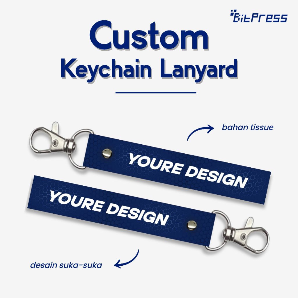 Gantungan Kunci Lanyard Custom 2 Sisi