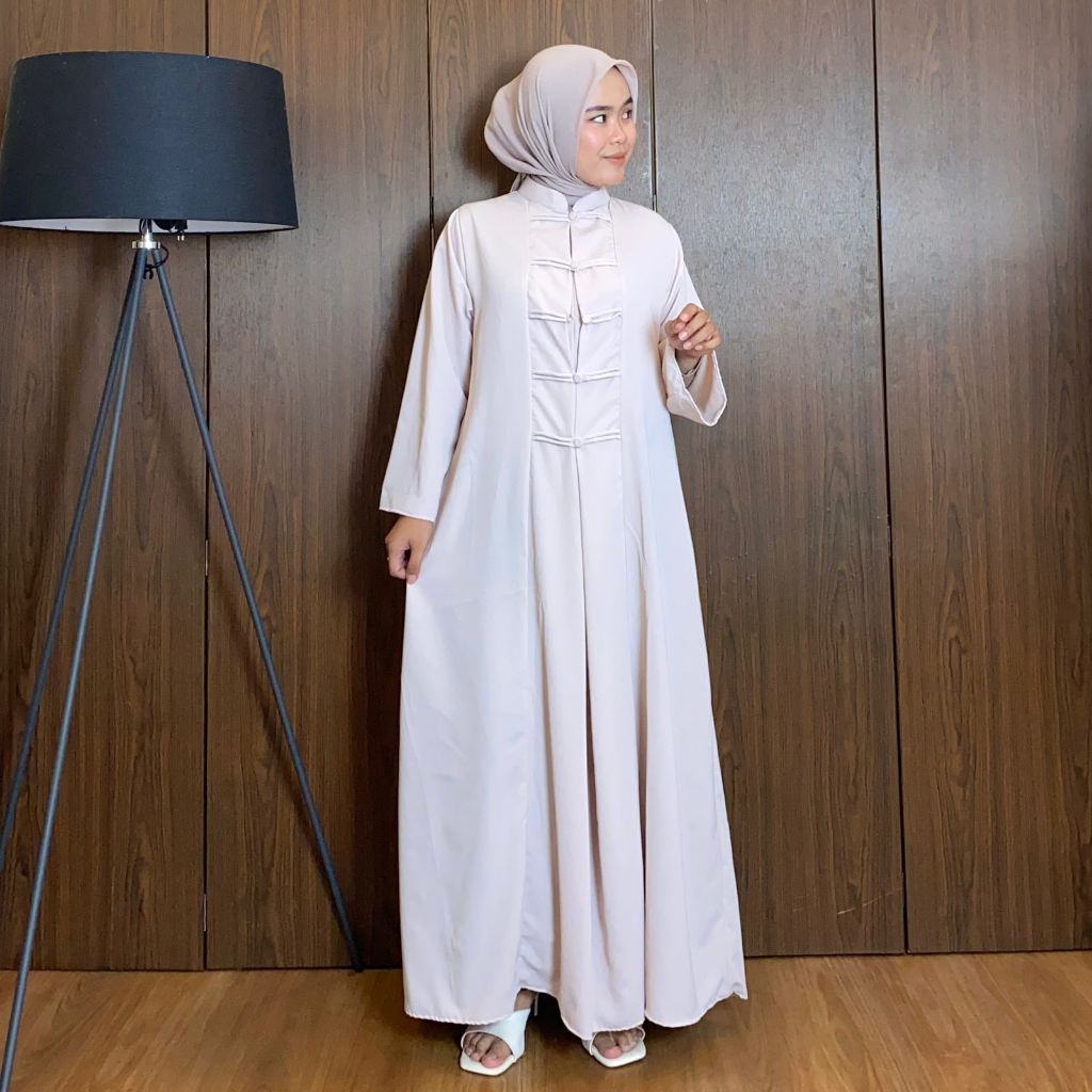 Elara Gamis Cheongsam Wanita Muslim Kekinian Terbaru Terlaris Termurah