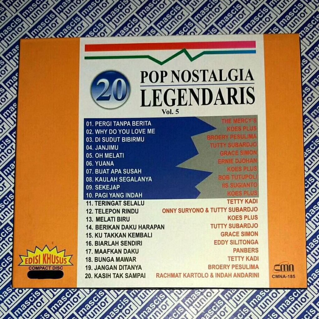 CD 20 Pop Nostalgia Legendaris - Vol. 5 ft. The Mercy's Koes Plus Broery Pesulima Tutty Subardjo Gra