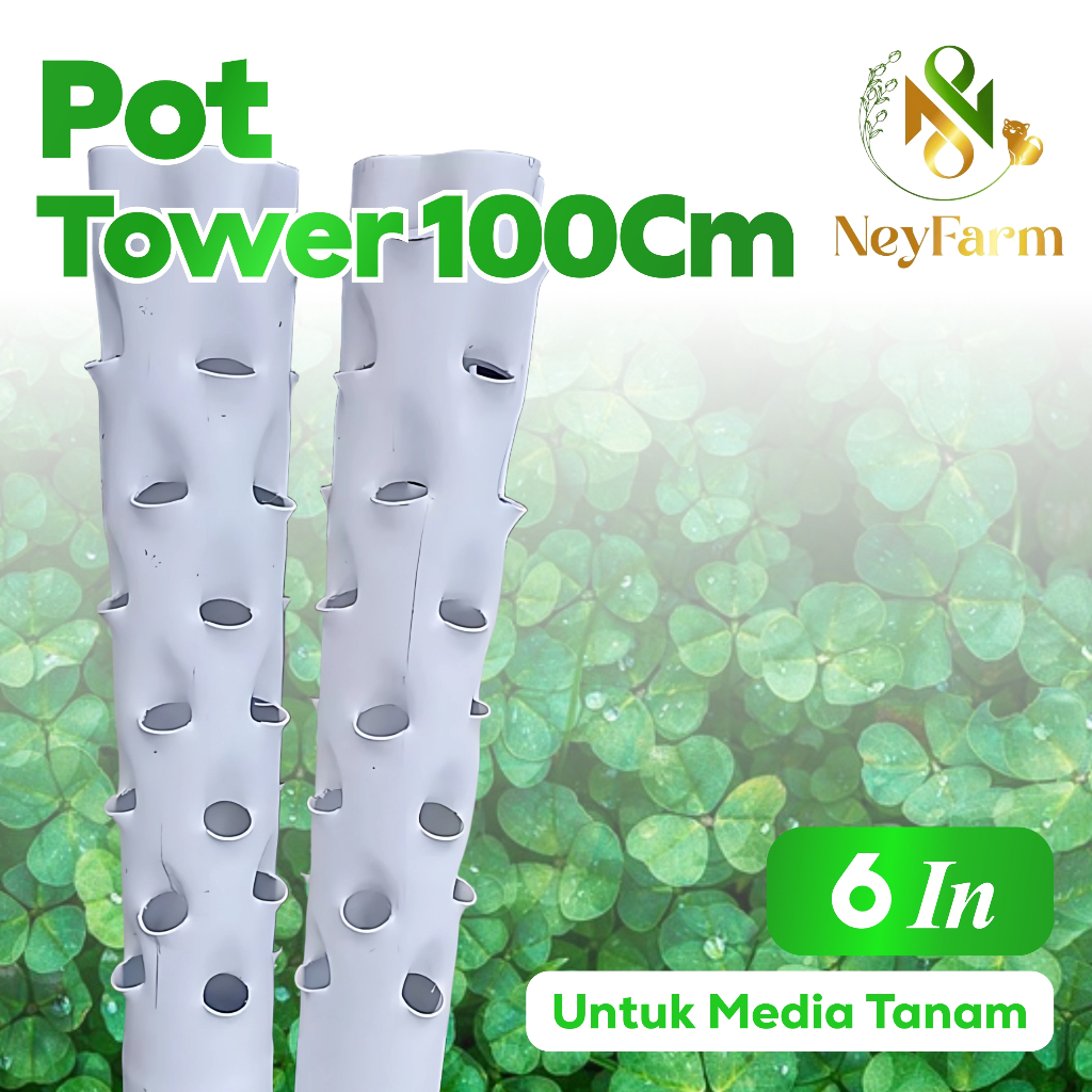 Growing Tower Pot Tower Vertikultur Vertikal Garden Paralon 1 Meter 6 inch - Vertikal Garden