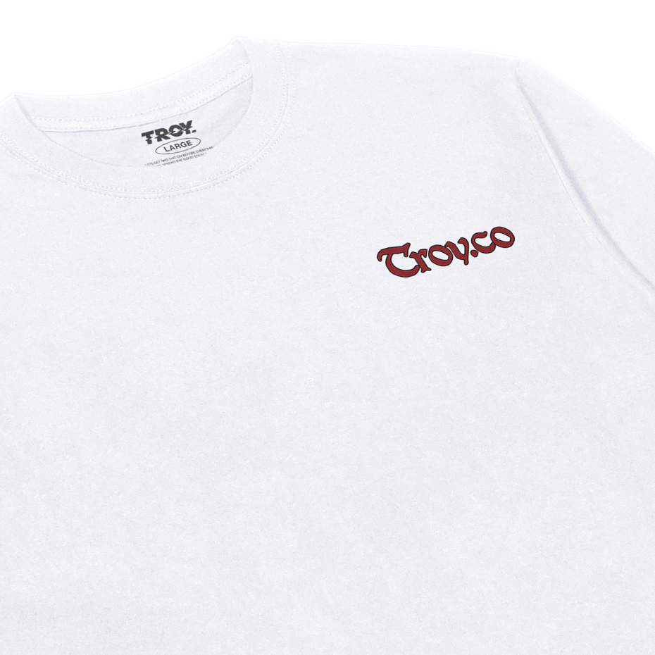 Troy Company Kaos Pria Lengan Panjang Putih - Mythology Medusa Longsleeve Tshirt White LSD 2827