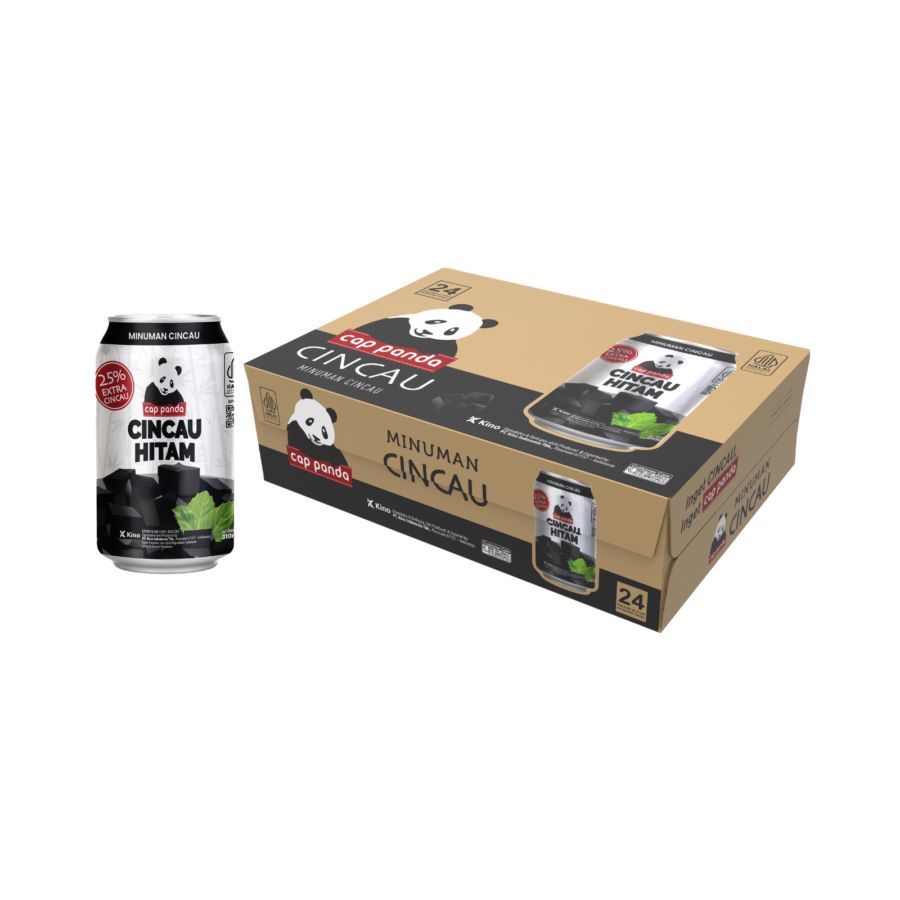 Cap Panda Grass Jelly Cincau Hitam Dus 24pcs x 310ml 1dus