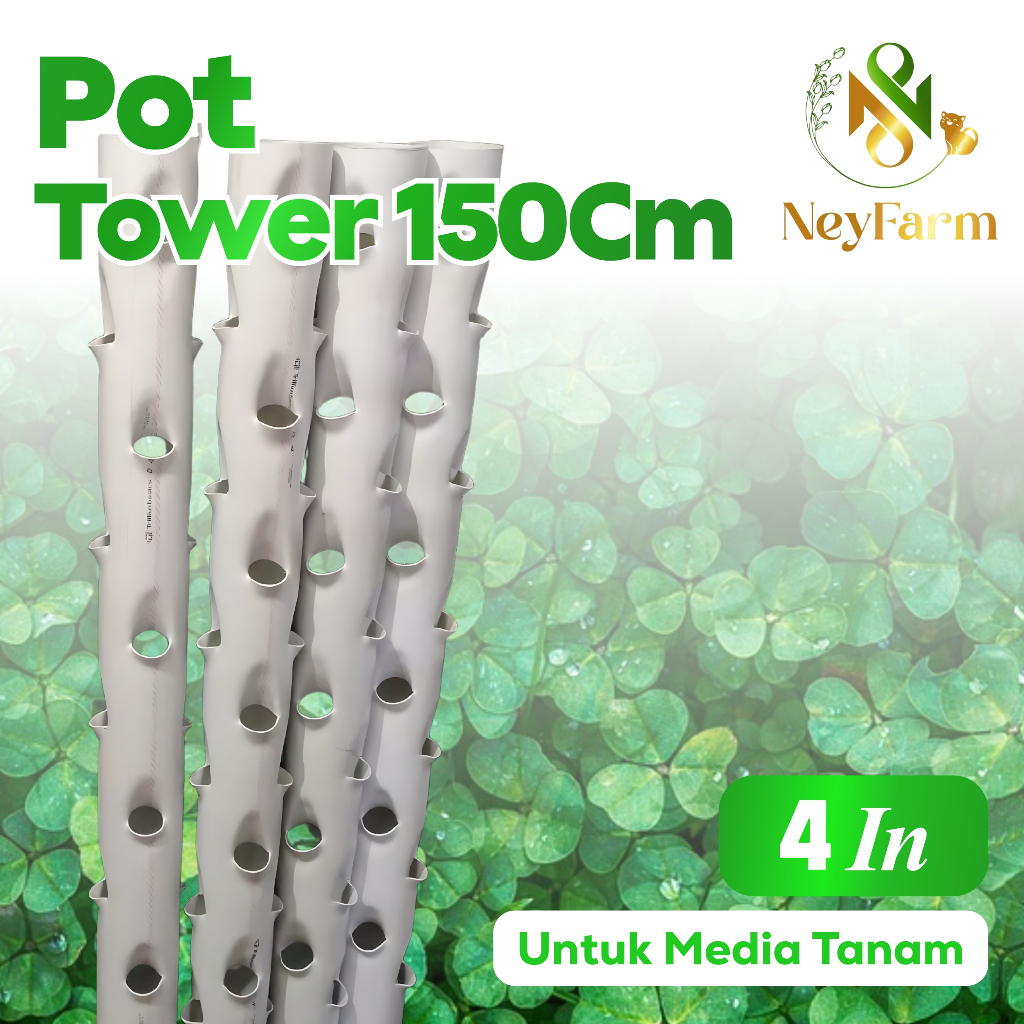 Growing Tower Vertikal Garden 1,5 meter Pot Paralon - Pot Tanaman Vertikal