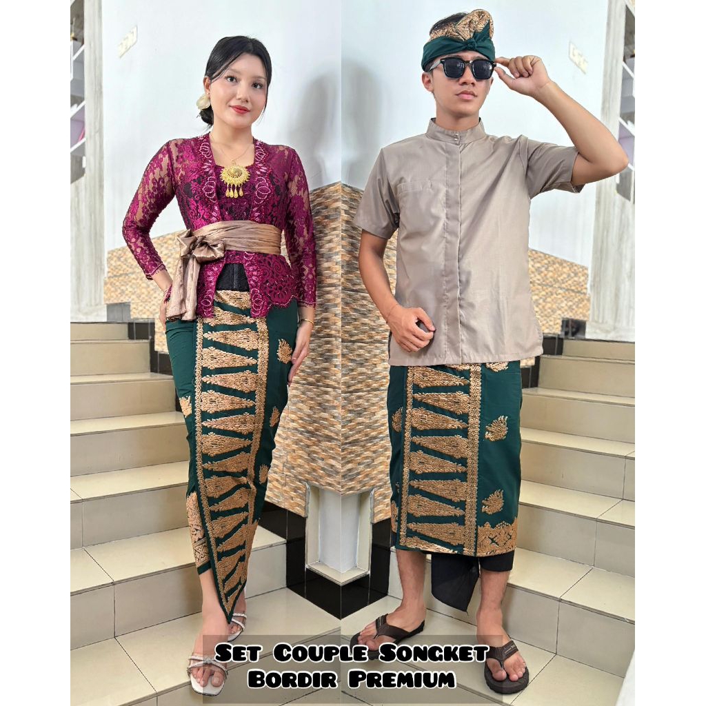 couple songket bali bordir agung