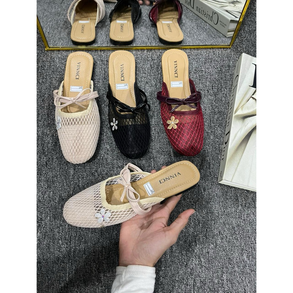 Sendal Jaring Vincci wanita Kekinian