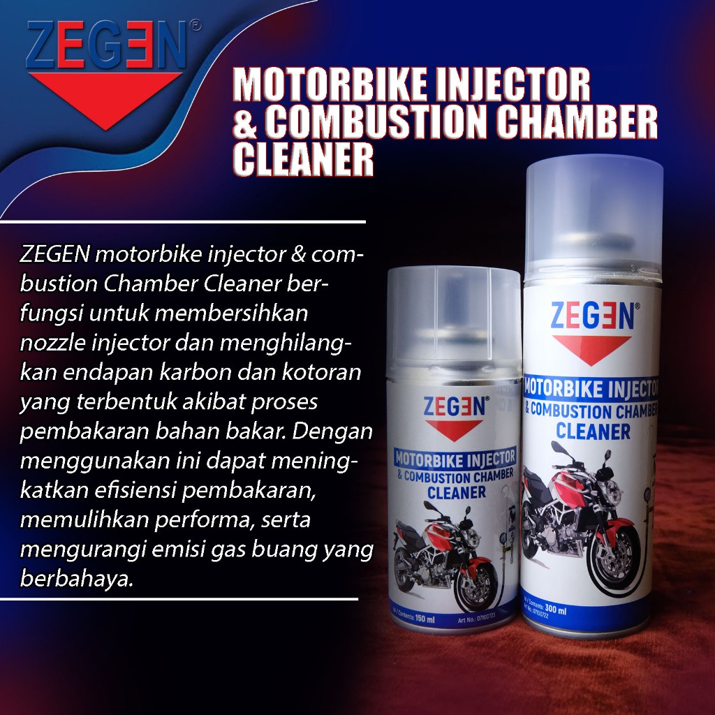 ZEGEN Motorbike injector & combustion chamber clenaer  150ml / 300ml - pembersih nozzle injector