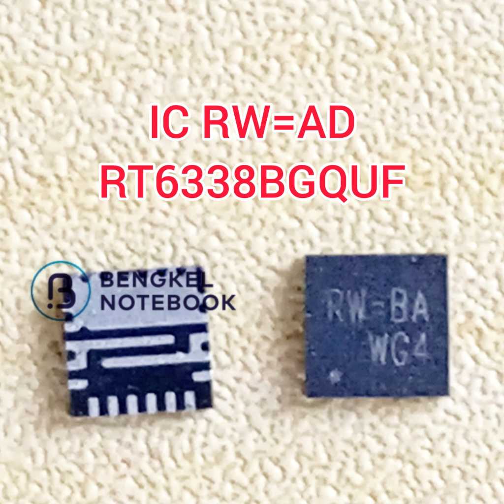 IC RW=AD RT6338BGQUF RT6338B RW=AH RW=8G RW=AG RW=xx RW= QFN23