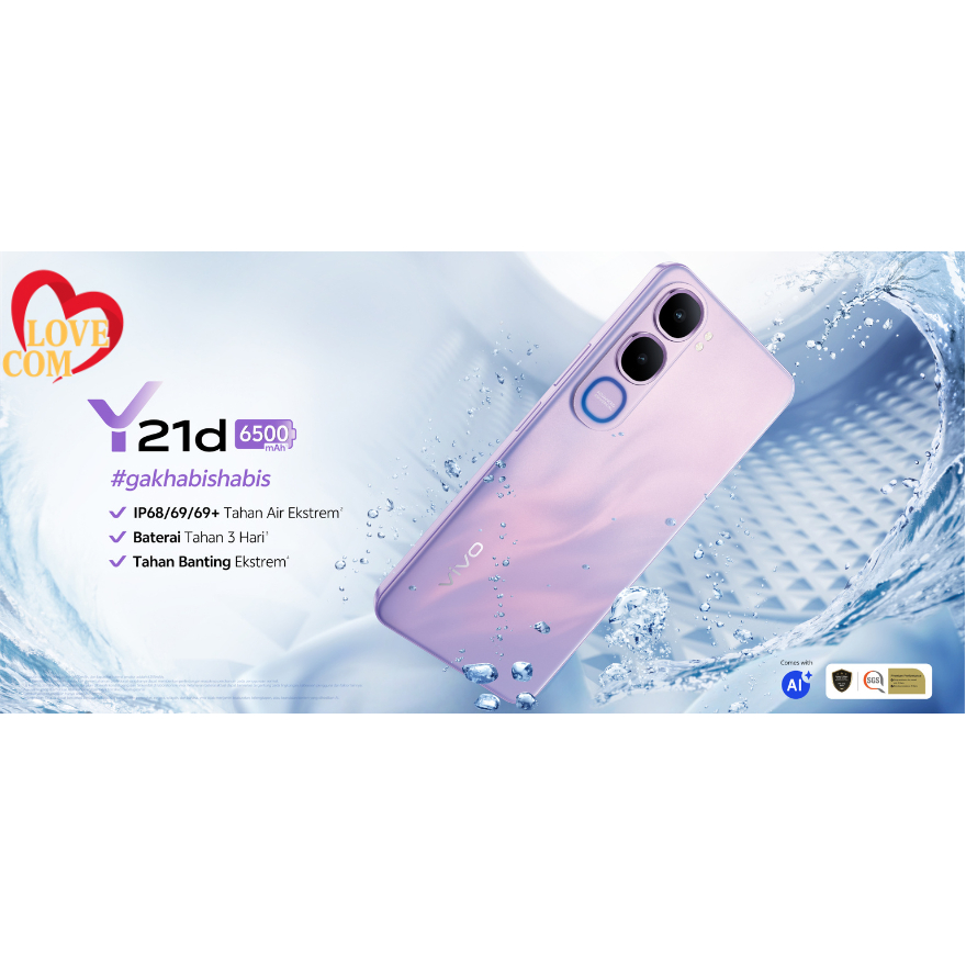 Vivo Y21D | 6/256GB 8/128GB 6/128GB 6500mAh Baterai+44w FlashCharge IP68 IP69 | Garansi resmi | Hp 2