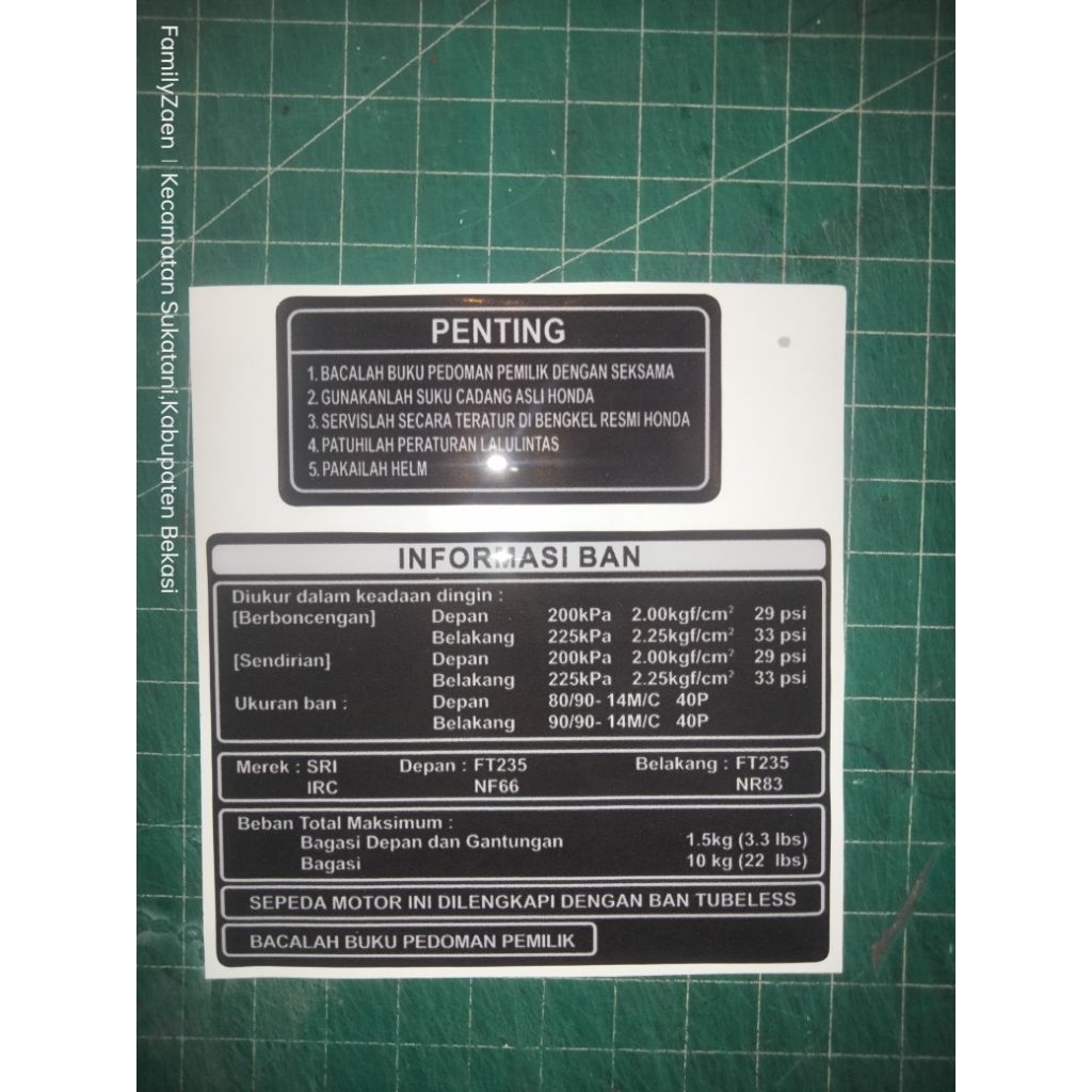 Emblem Dashboard Vario , Beat , Scoopy
