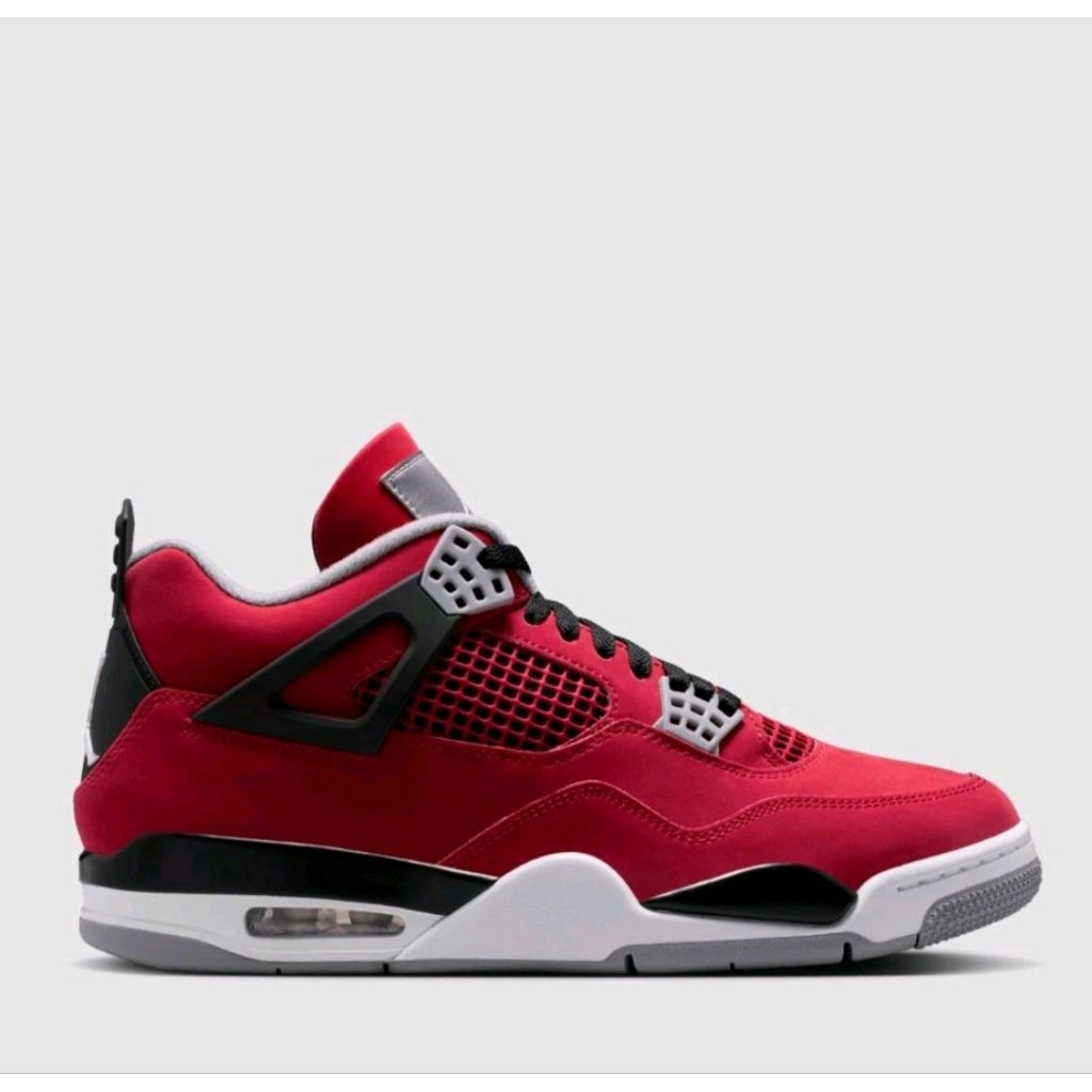 NIKE MEN'S SHOES - NIKE AIR JORDAN 4 MID - FIRE RED/WHITE-BLACK-CEMENT GREY