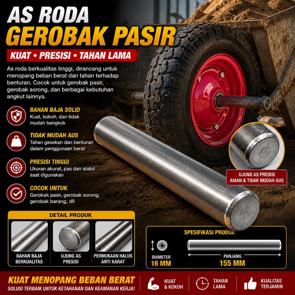 AS RODA GEROBAK PASIR/SORONG