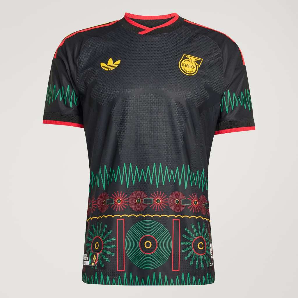 Adidas Jamaica 26 x Bob Marley Authentic Player Issue Away Jersey Black KB7474