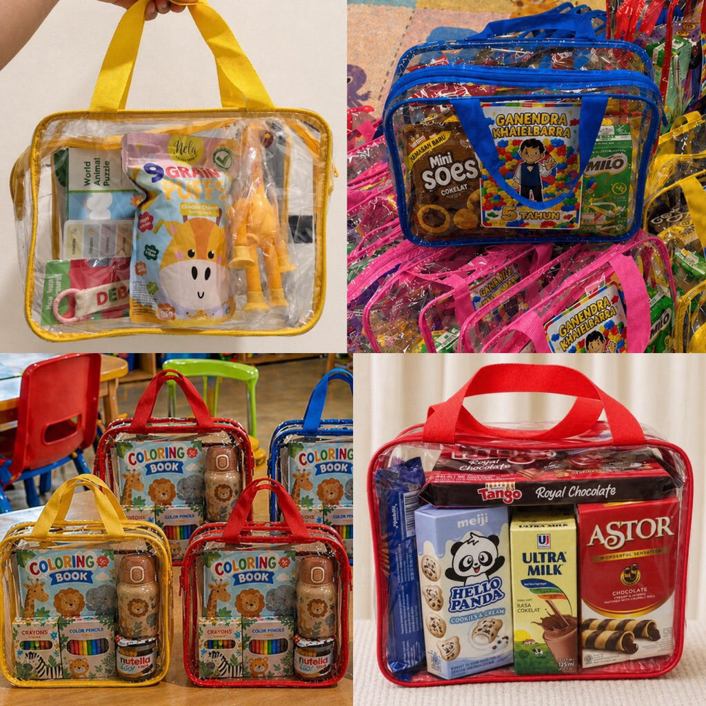 Tas Mika Hampers Ultah Anak Tas Bekal Warna Warni Souvenir Ultah Anak