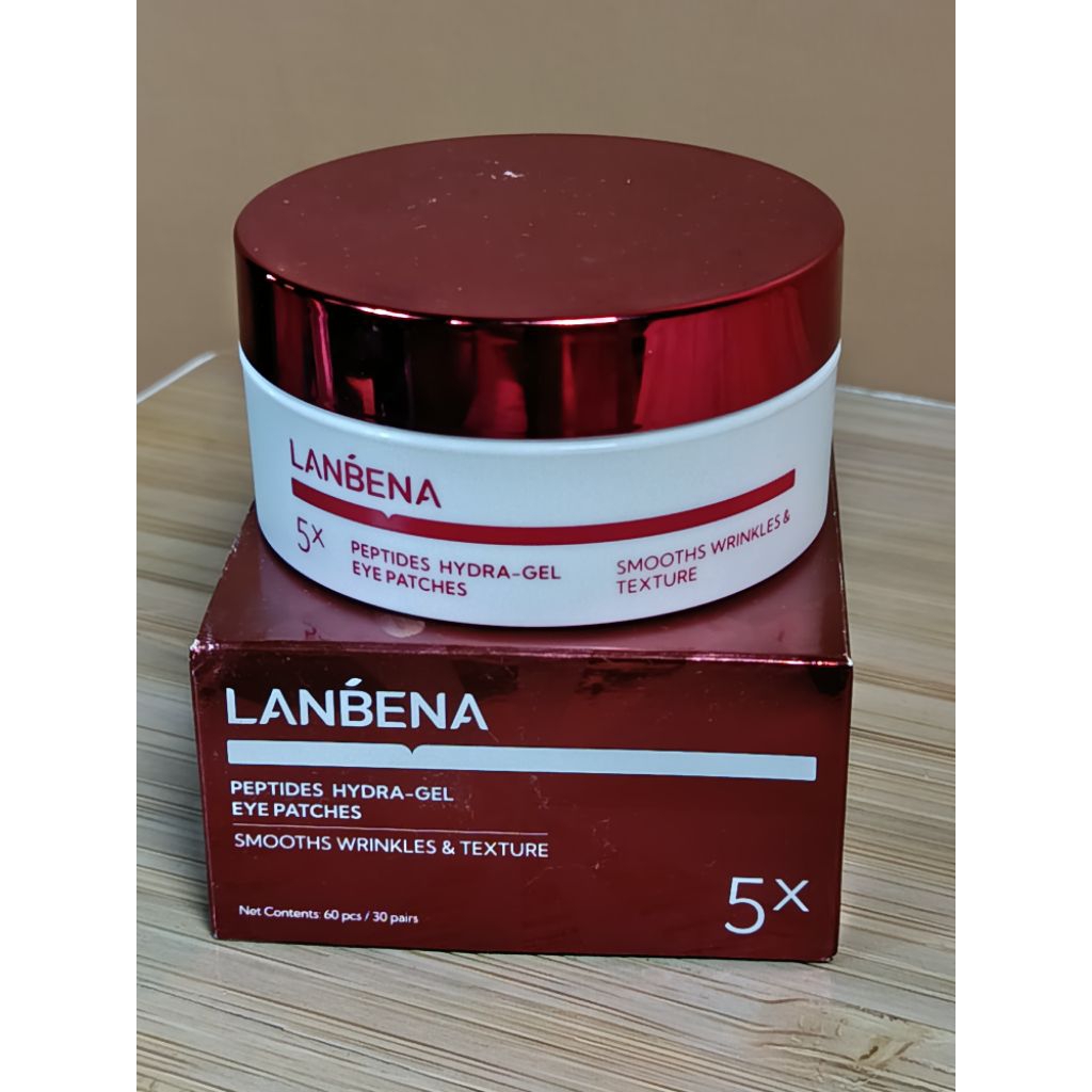 (PRELOVED)LANBENA 5X Peptide Eye Patch 60Pcs Masker Mata Hyaluronic Collagen Menghilangkan Mata Pand