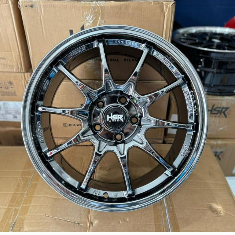 Velg Black Chrome Hsr Boroko Srd R18 Untuk Innova Rush Civic Turbo Mazda6 Harier Hrv Crv Brv Dll