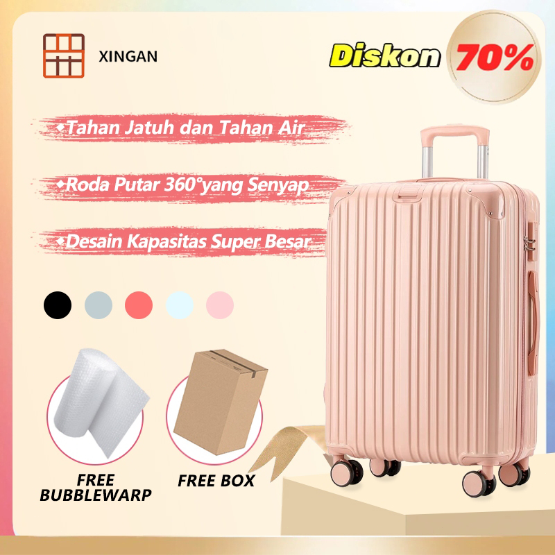 XINGAN KOPER A973 Koper wanita 18/20/22/24/26 inch gantung murah, kapasitas besar, perlengkapan perj