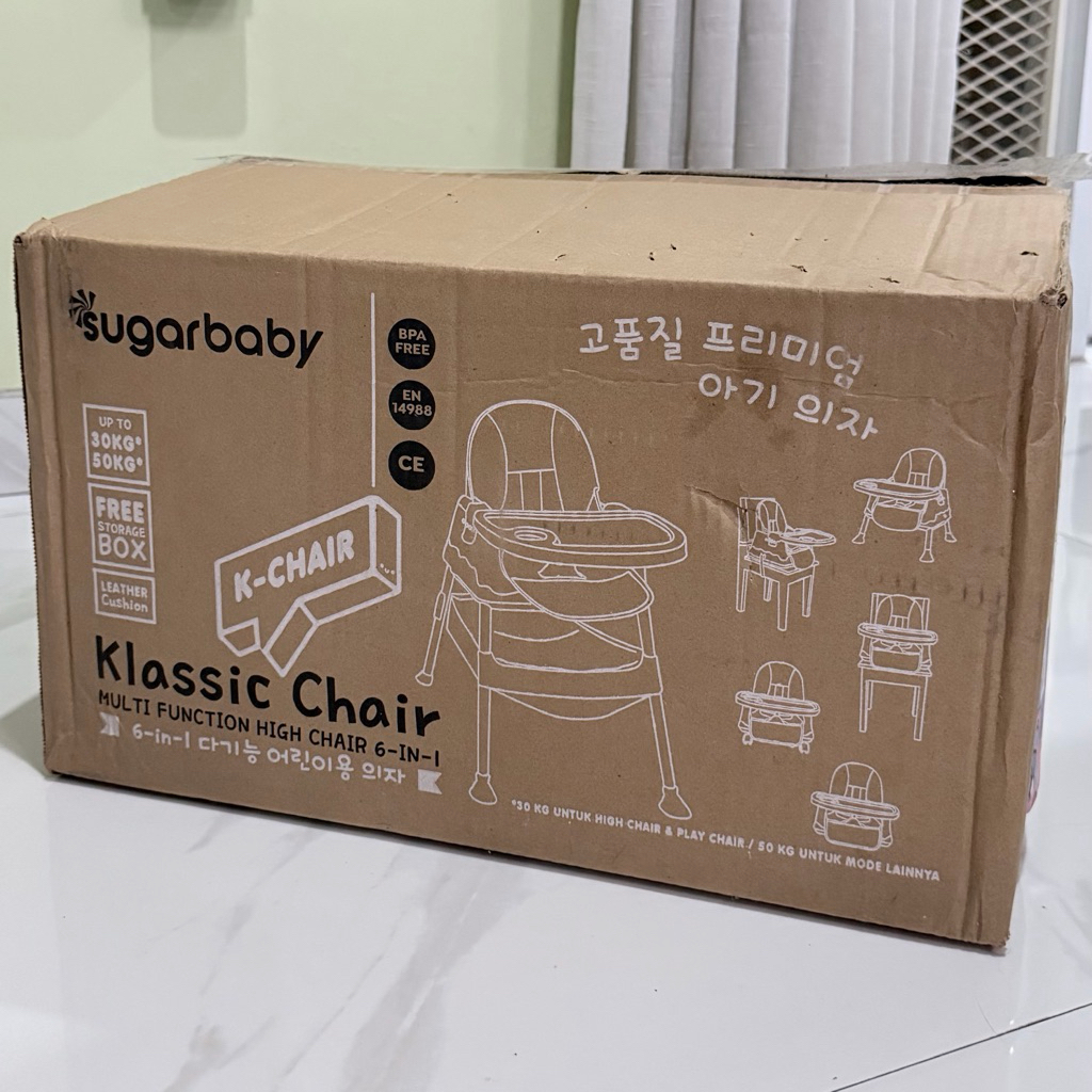 Preloved high chair sugar baby pink kondisi new belum pernah dipake