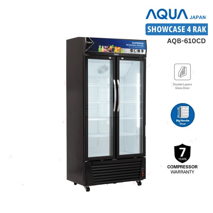 Showcase 2 Pintu 500 Liter AQUA-610CD