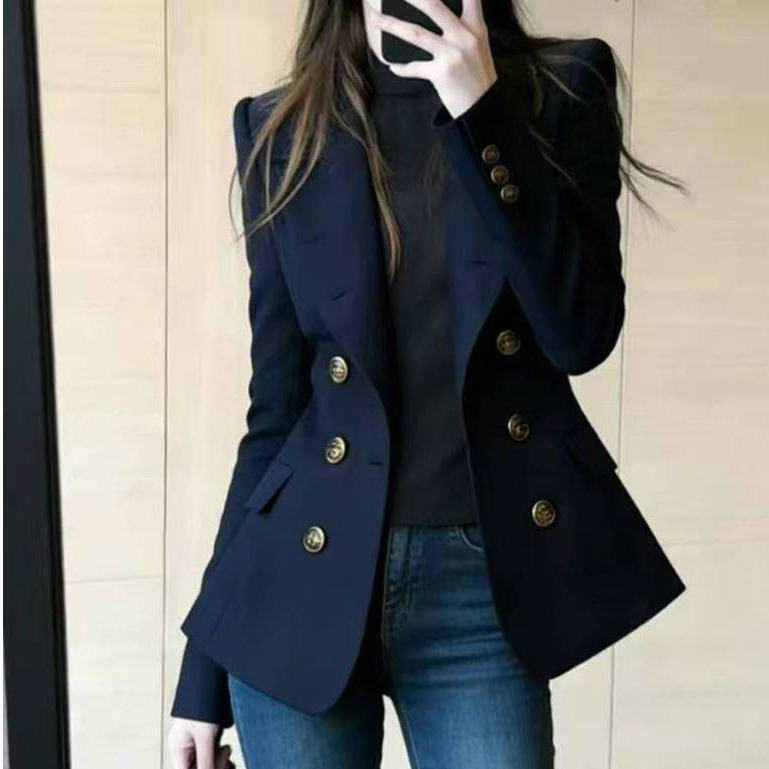 Setelan Hitam Gaya Chanel Kecil Elegan untuk Wanita, Set Dua Potong Baru yang Mengkilap